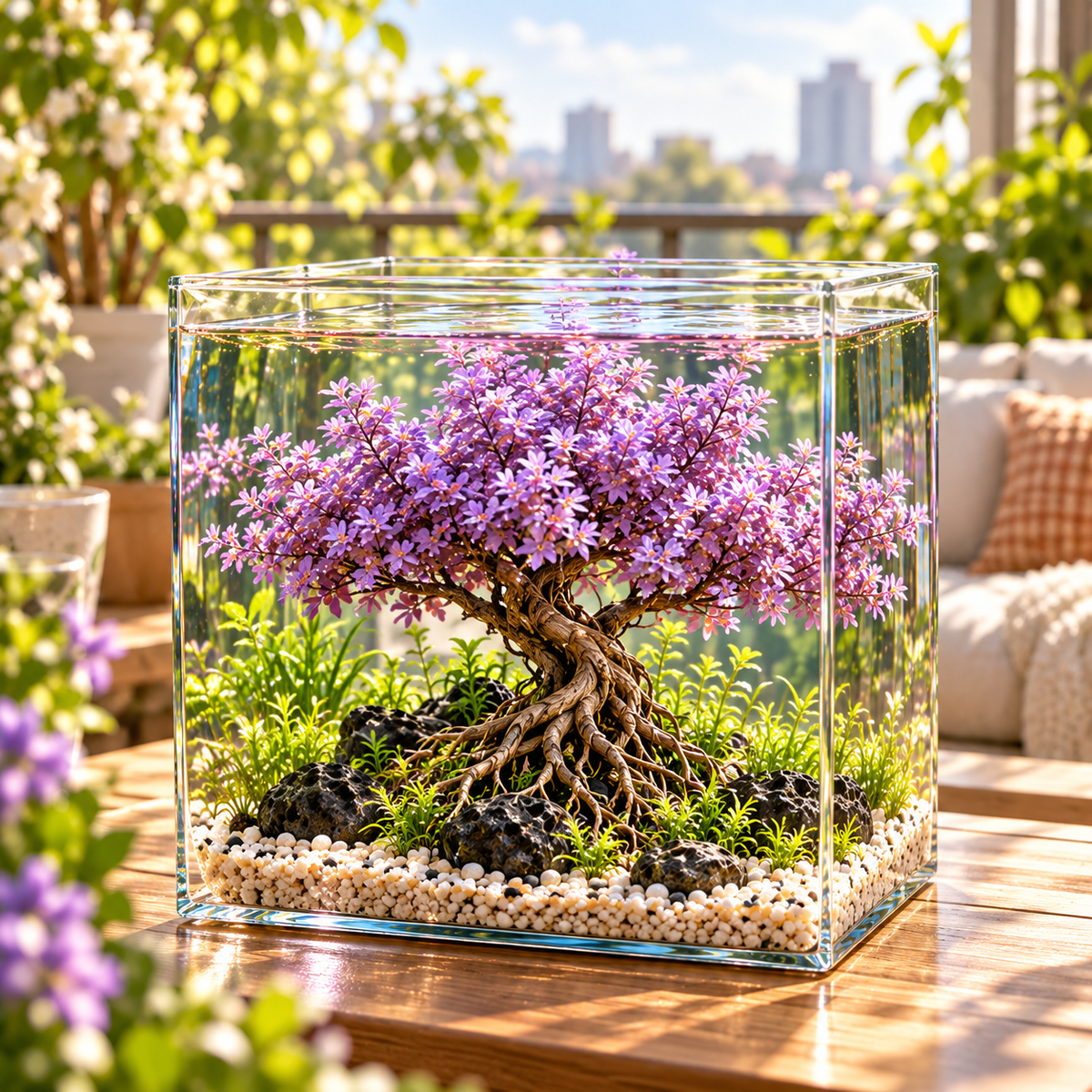 🌸 Crimson Sakura Aquatic Tree – Create a Fiery Underwater Mini Forest 🌲