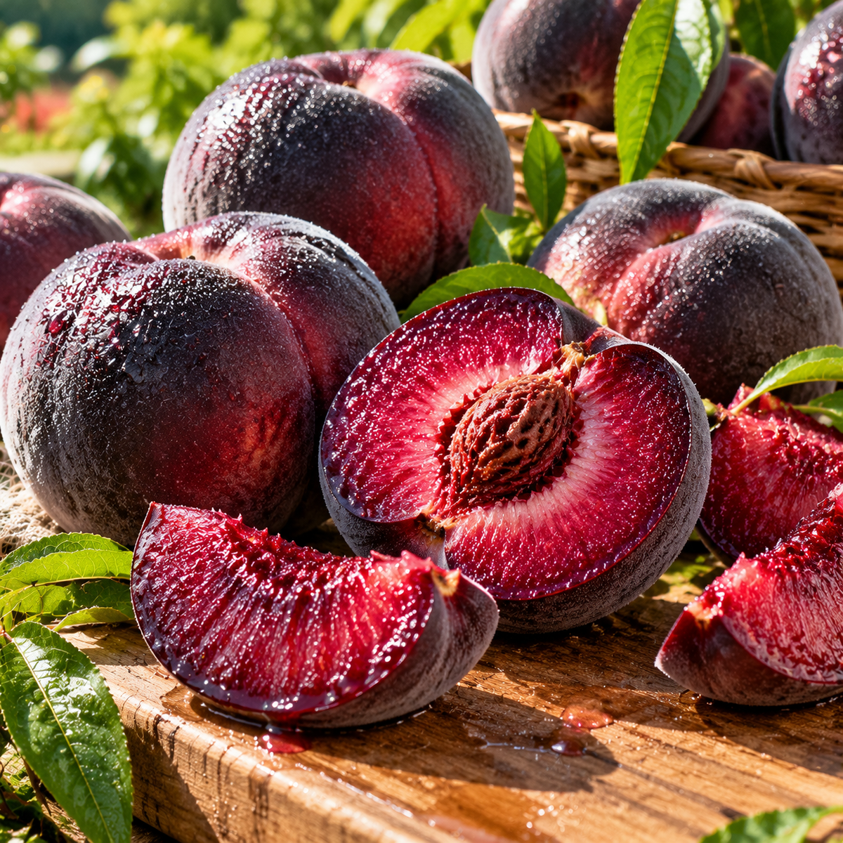 Midnight Velvet Black Peach fruit
