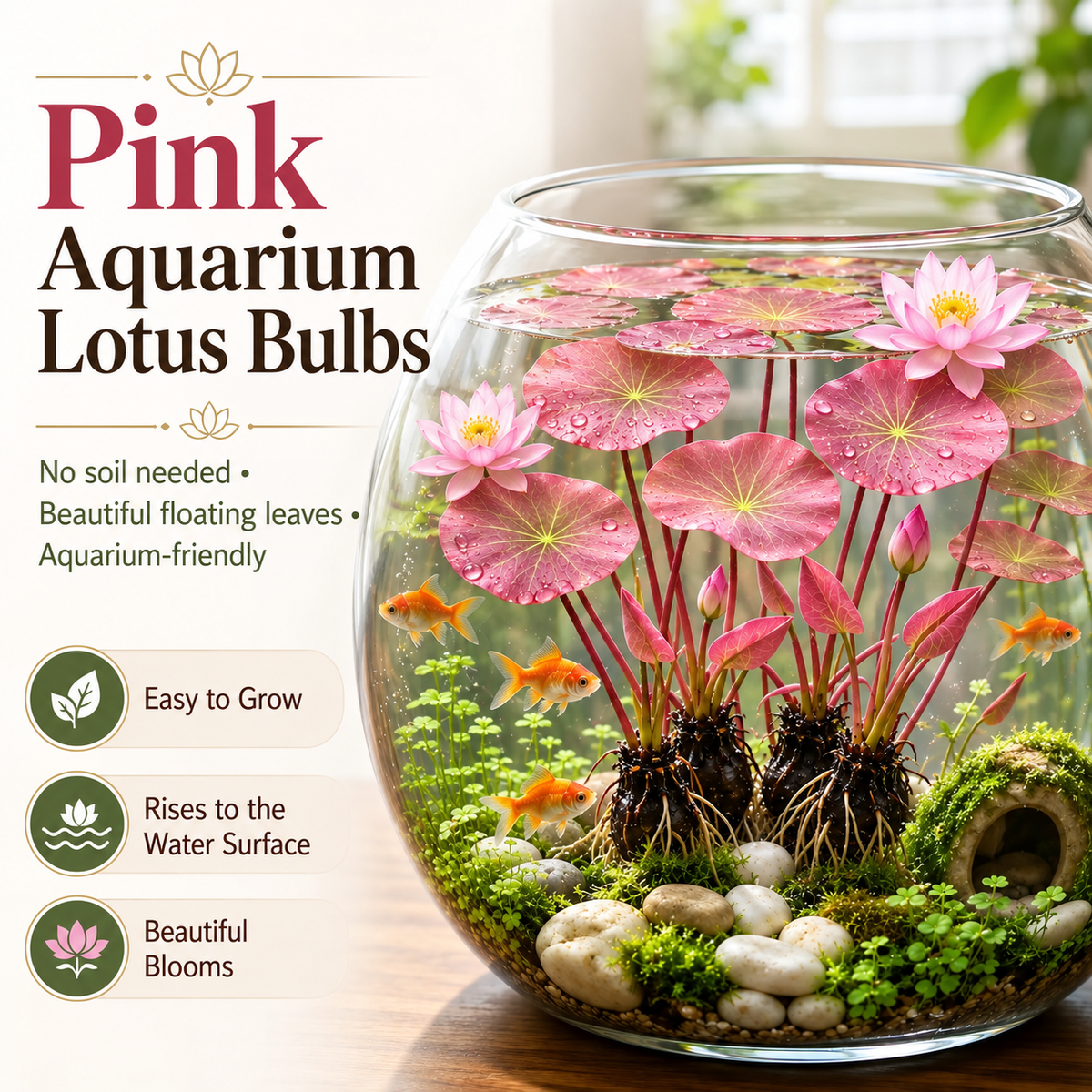 🌸 Hydroponic Lotus Planting Roots – Create a Beautiful Indoor Water Garden