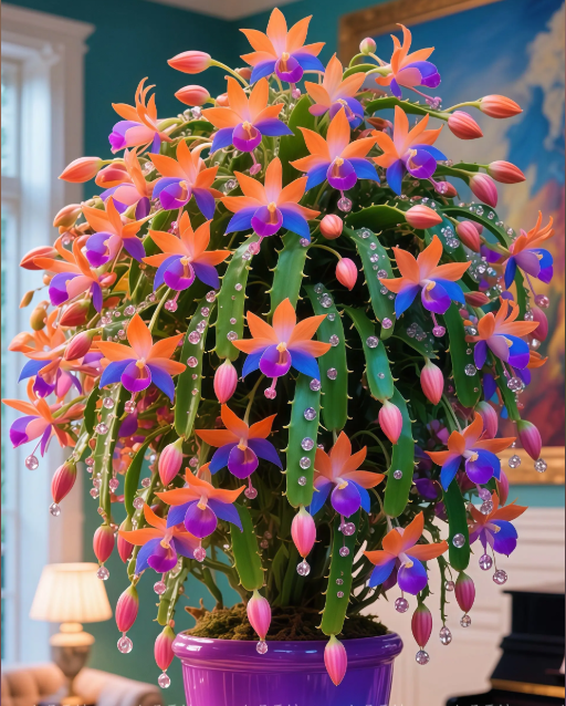 🦀Mix Colors Schlumbergera Bulbs– Easy-Care Blooms in Every Shade, Even in Winter ❄️🌈