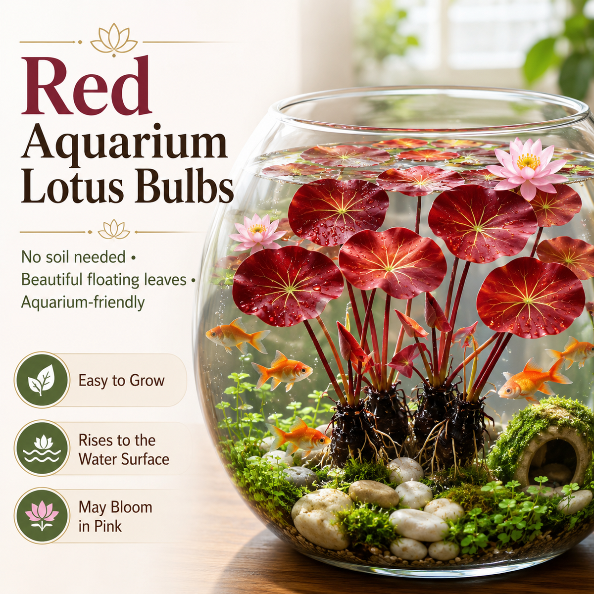 🌸 Hydroponic Lotus Planting Roots – Create a Beautiful Indoor Water Garden
