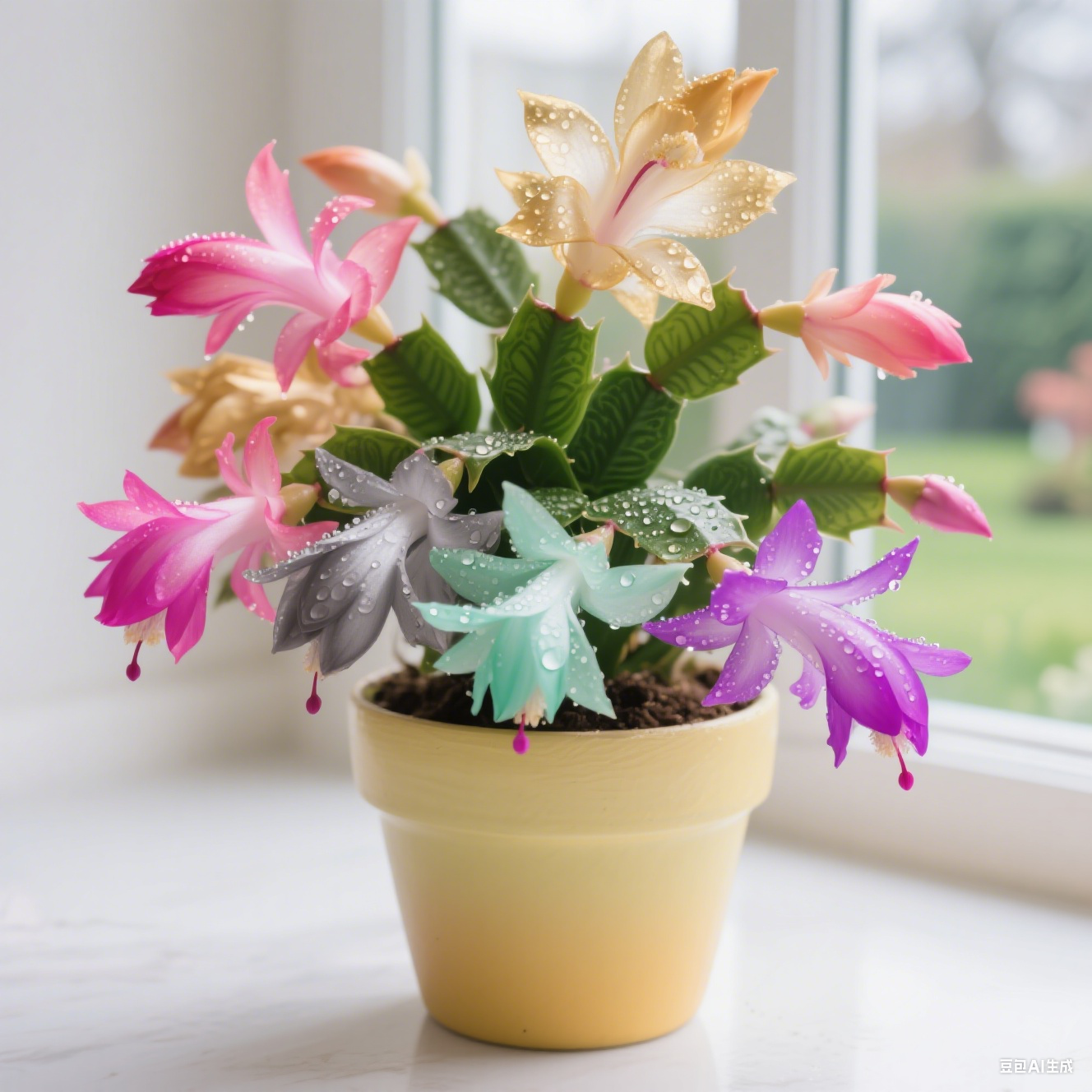 🦀Mix Colors Schlumbergera Bulbs– Easy-Care Blooms in Every Shade, Even in Winter ❄️🌈