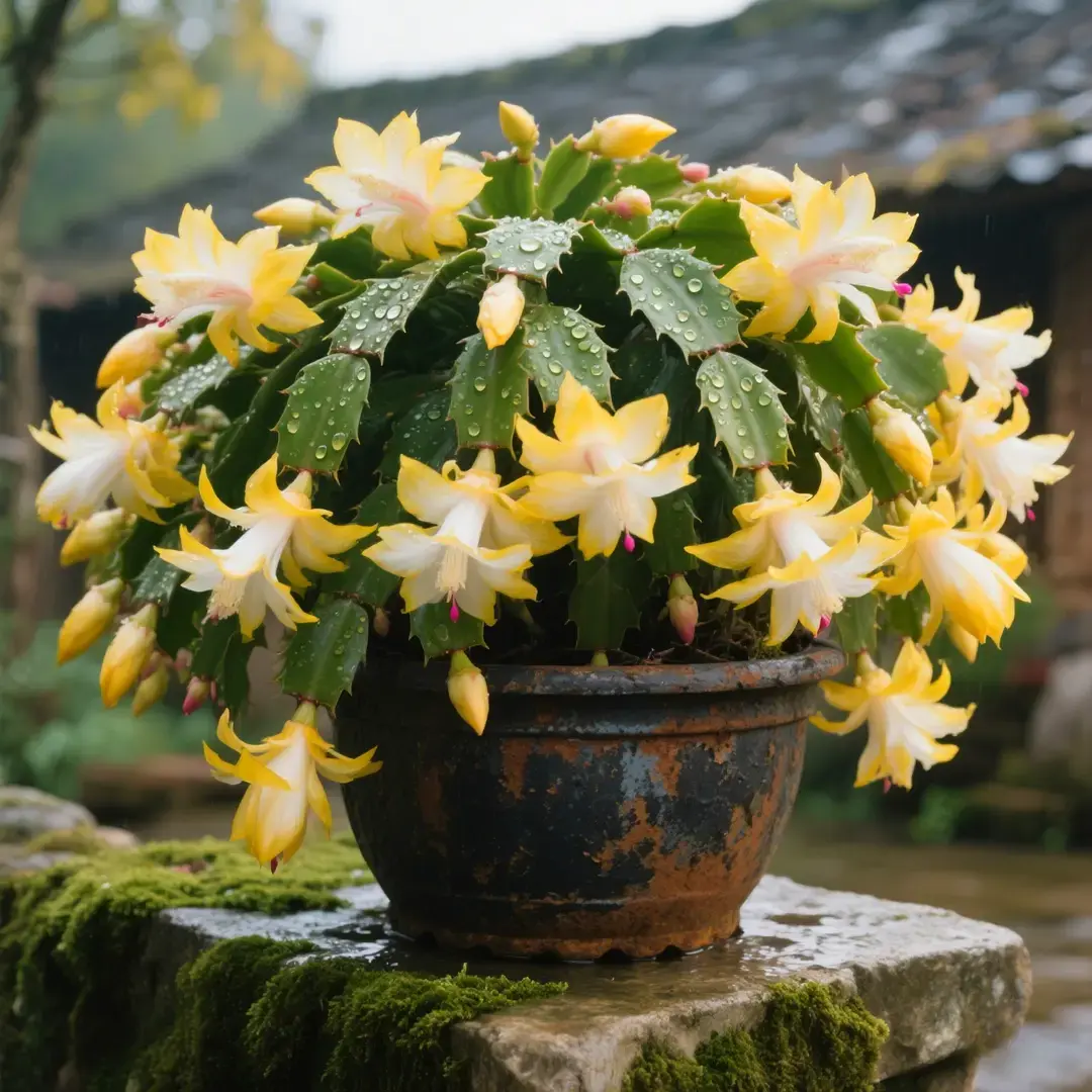 🦀Mix Colors Schlumbergera Bulbs– Easy-Care Blooms in Every Shade, Even in Winter ❄️🌈