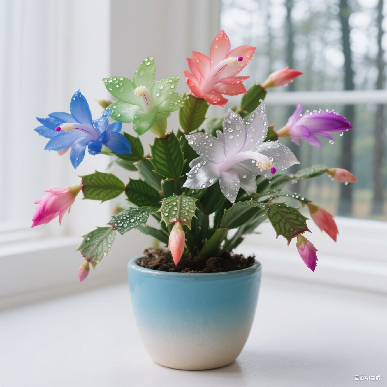 🦀Mix Colors Schlumbergera Bulbs– Easy-Care Blooms in Every Shade, Even in Winter ❄️🌈