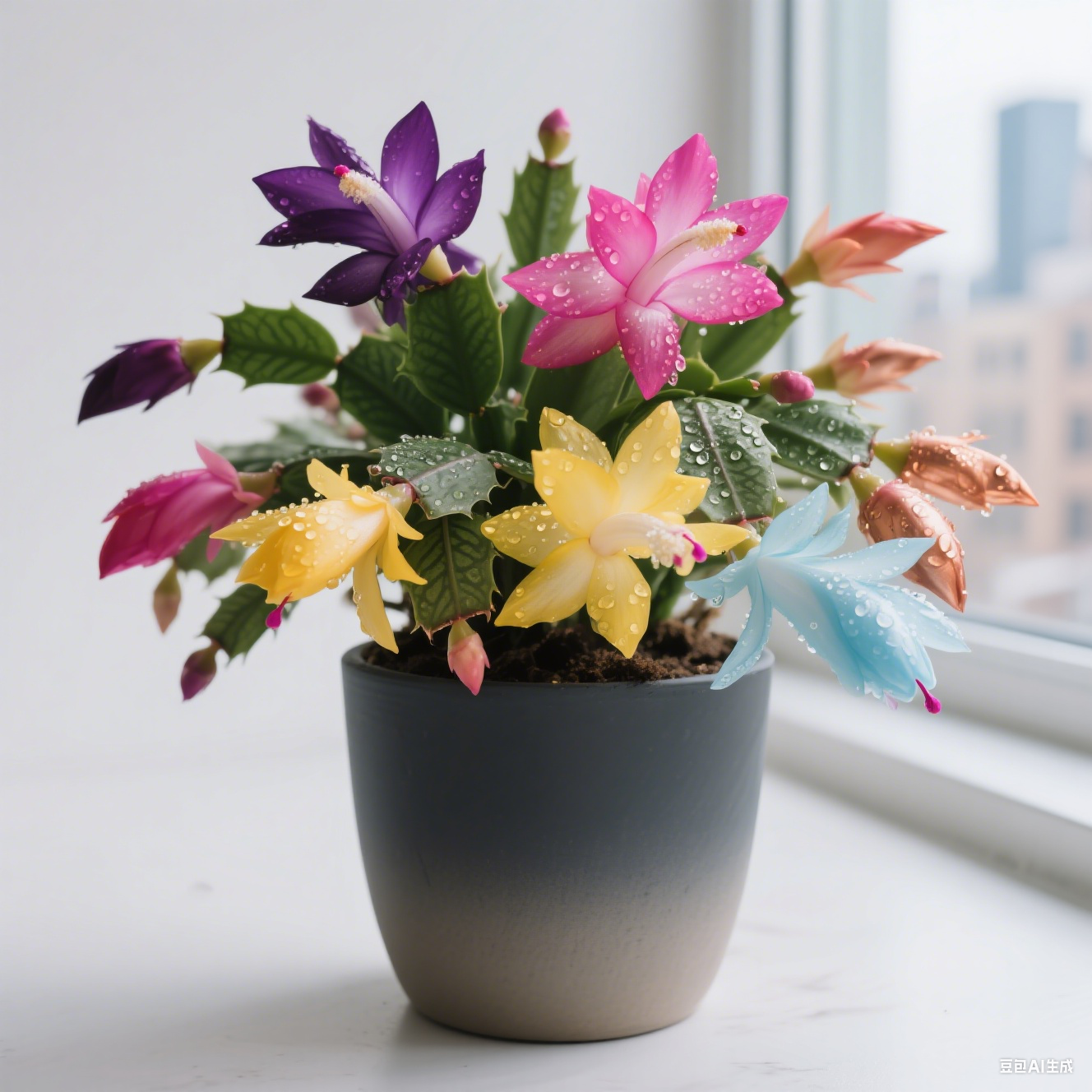 🦀Mix Colors Schlumbergera Bulbs– Easy-Care Blooms in Every Shade, Even in Winter ❄️🌈