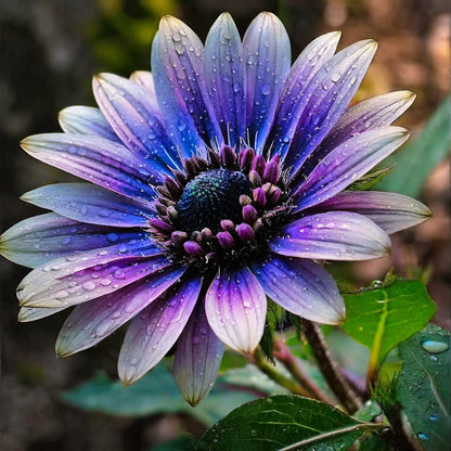 Blue to Purple Ombre Sunflower