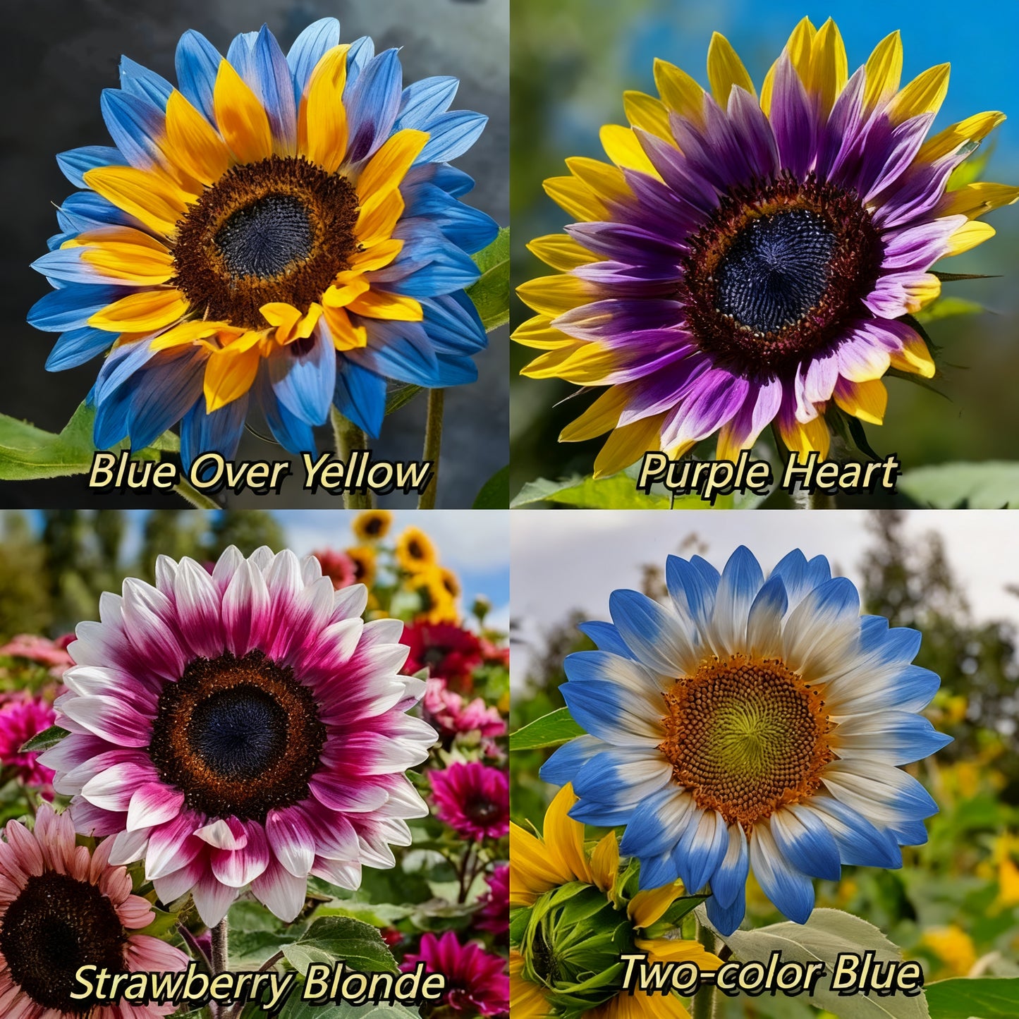 🌌🔥 Midnight Blaze Sunflower Seeds🪴– The Rarest Sunflower You’ll Ever Grow! 🌻