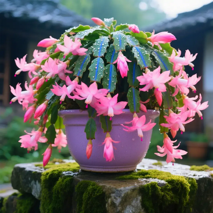 🦀Mix Colors Schlumbergera Bulbs– Easy-Care Blooms in Every Shade, Even in Winter ❄️🌈