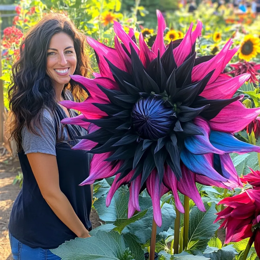 🌻Rare Giant Black Sun Dahlia Seeds