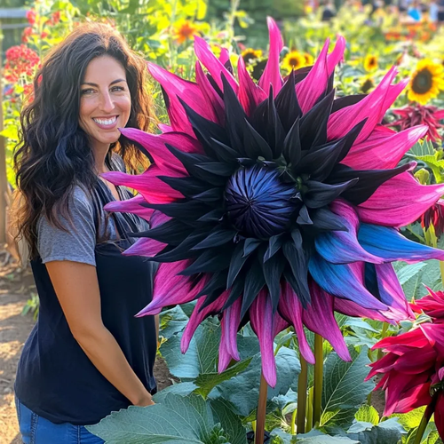 🌻Rare Giant Black Sun Dahlia Seeds