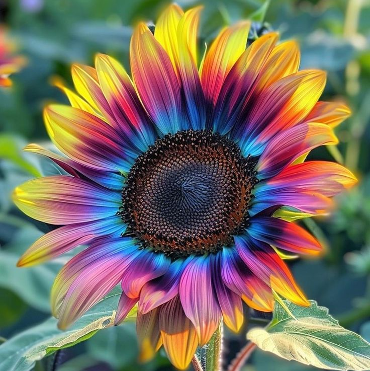 Colorful sunflowers