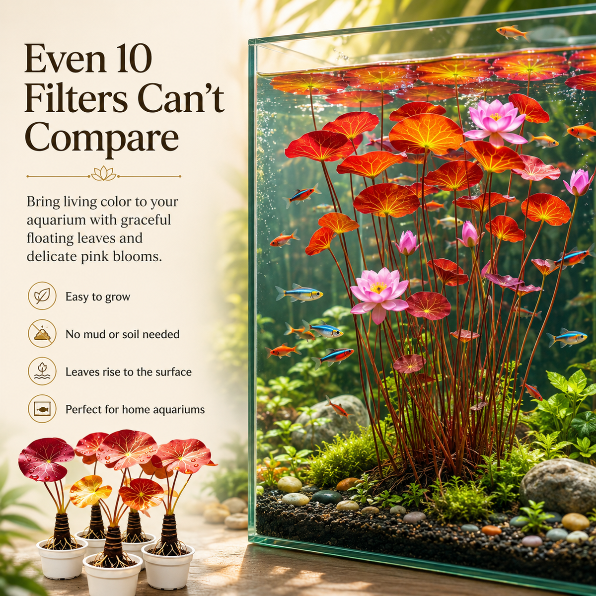 🌸 Hydroponic Lotus Planting Roots – Create a Beautiful Indoor Water Garden