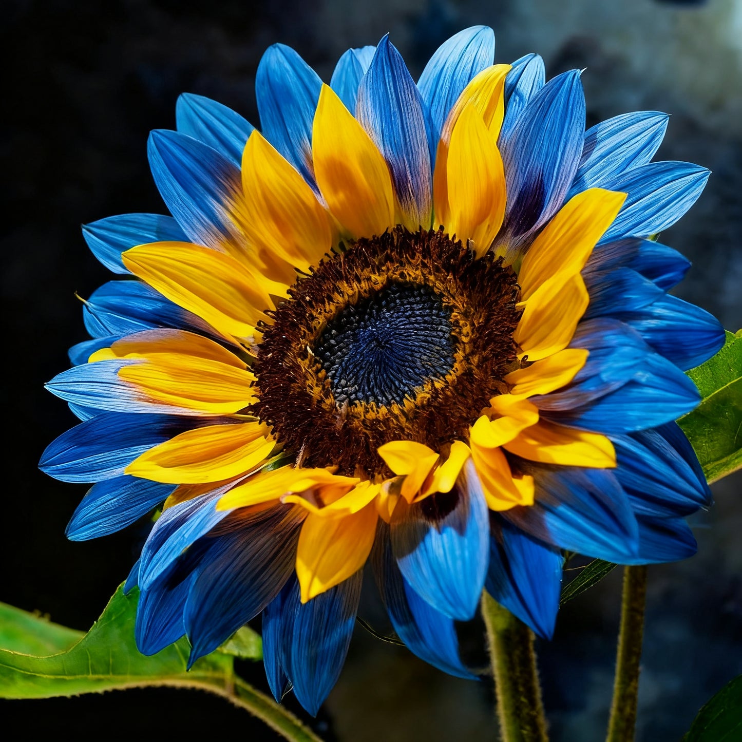 🌌🔥 Midnight Blaze Sunflower Seeds🪴– The Rarest Sunflower You’ll Ever Grow! 🌻