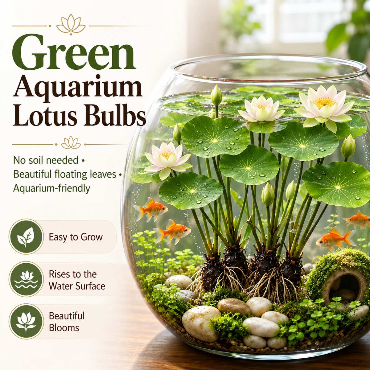 🌸 Hydroponic Lotus Planting Roots – Create a Beautiful Indoor Water Garden