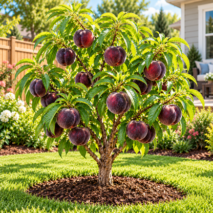 🍑🖤 Midnight Velvet Black Peach Tree Seeds – Sweet, Nutrient-Rich & Easy to Grow at Home