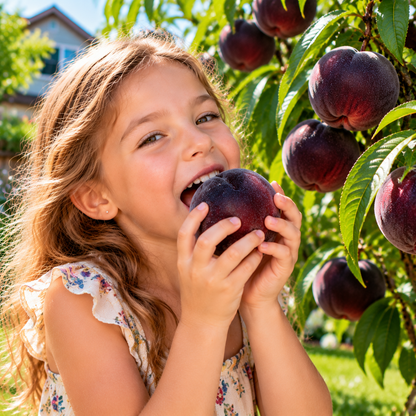 🍑🖤 Midnight Velvet Black Peach Tree Seeds – Sweet, Nutrient-Rich & Easy to Grow at Home