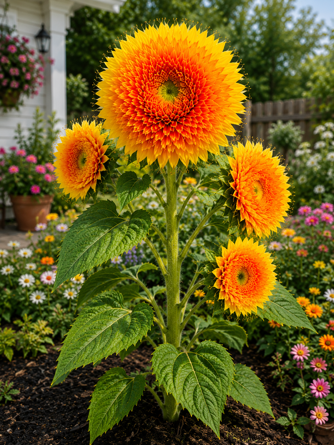 🌈 Rainbow Pompon Sunflower Seeds – Grow the Most Magical Sunflowers in Your Garden! 🌻✨