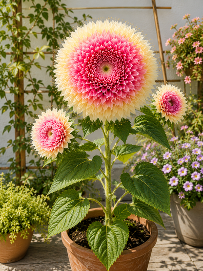 🌈 Rainbow Pompon Sunflower Seeds – Grow the Most Magical Sunflowers in Your Garden! 🌻✨