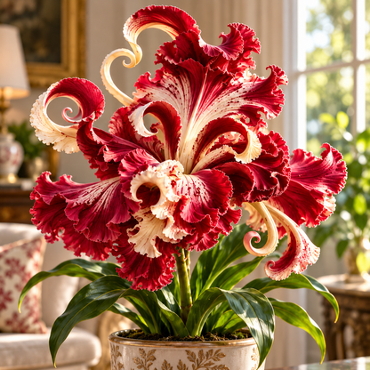 🌸 Royal Ruffle Fantasy Lily Bulbs – Grow in Water or Soil, Giant Ruffled Blooms