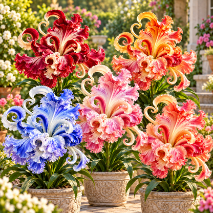 🌸 Royal Ruffle Fantasy Lily Bulbs – Grow in Water or Soil, Giant Ruffled Blooms