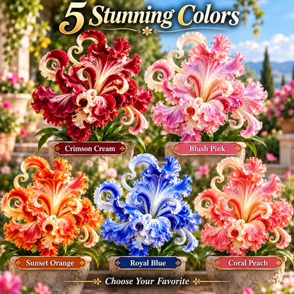 🌸 Royal Ruffle Fantasy Lily Bulbs – Grow in Water or Soil, Giant Ruffled Blooms