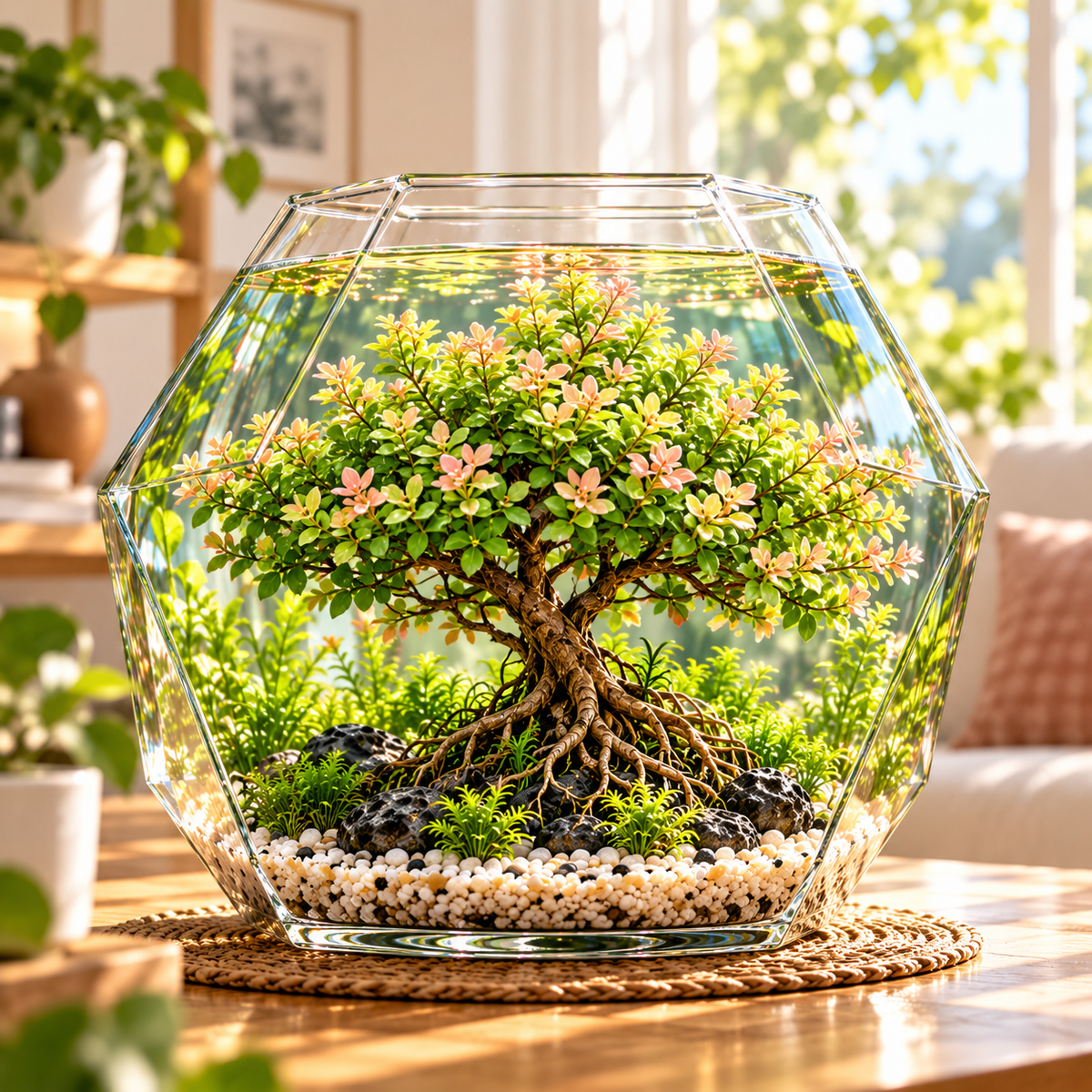 🌸 Crimson Sakura Aquatic Tree – Create a Fiery Underwater Mini Forest 🌲