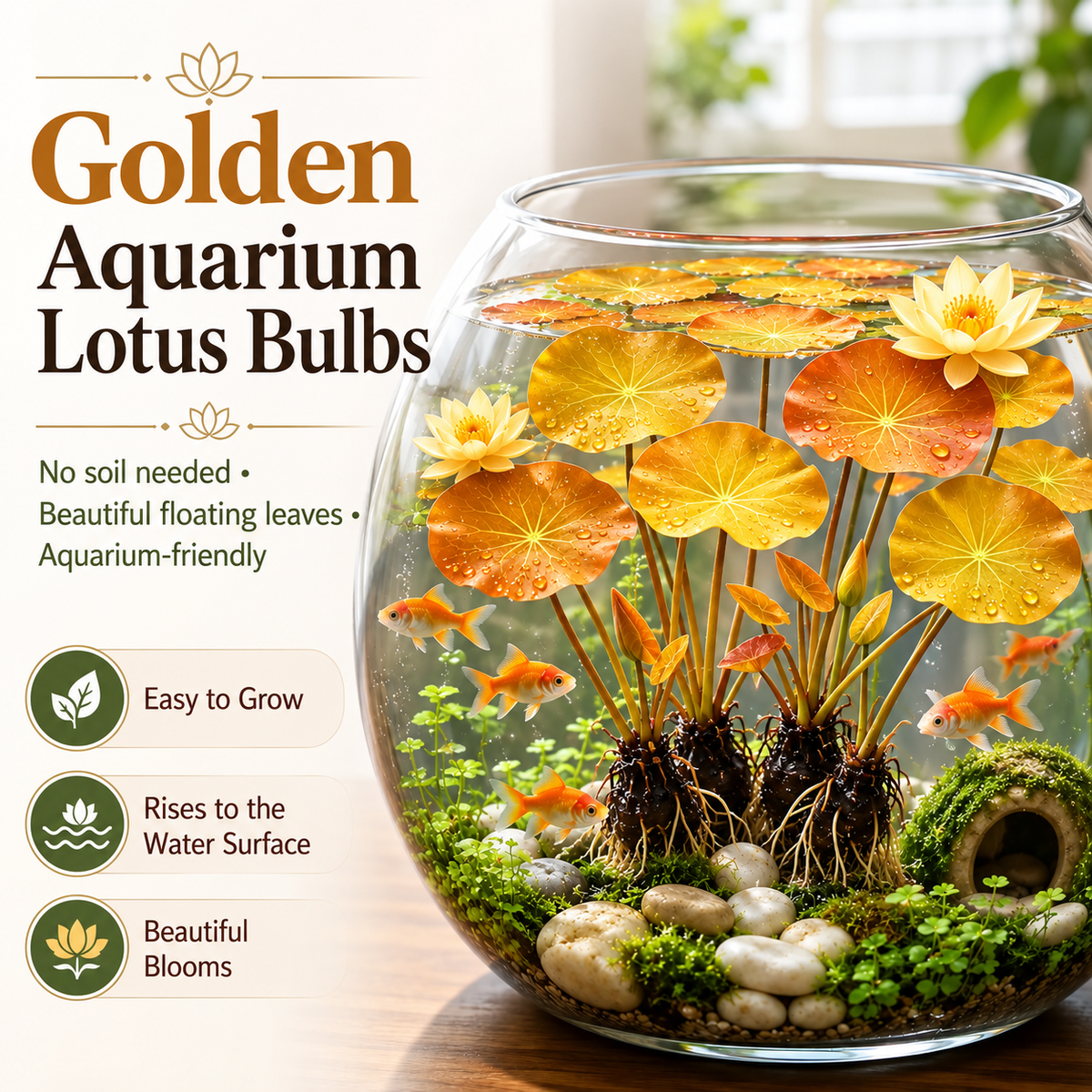 🌸 Hydroponic Lotus Planting Roots – Create a Beautiful Indoor Water Garden
