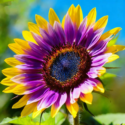 🌌🔥 Midnight Blaze Sunflower Seeds🪴– The Rarest Sunflower You’ll Ever Grow! 🌻